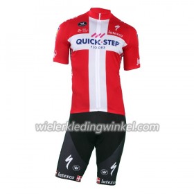 Set Fietsshirt + Korte Koersbroek 2018-2019 Quick-Step Floors Deens kampioenschap